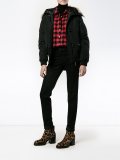 zipped hooded coat