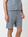 pintuck gingham bermuda shorts