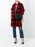 metallic handle shoulder bag