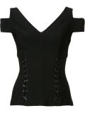 cold shoulder lace up top