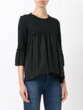 asymmetric peplum blouse