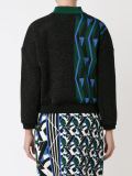 geometric pattern knit sweater