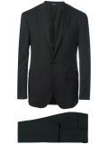 two-piece pinstriped suit