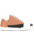 colour block low-top sneakers