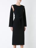 crepe trapeze dress