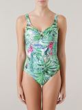 open back printed swimsuit