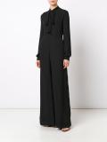 tied neck longsleeved jumpsuit