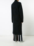 zig-zag print belted cardi-coat