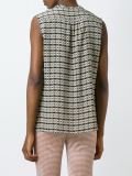 sleeveless wavy print blouse