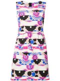 striped floral print dress