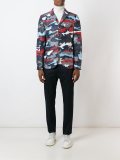 runway padded camouflage blazer