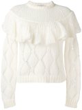 ruffle front jumper