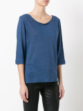 cropped sleeve T-shirt