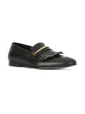 fringed trim loafers 