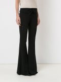 cut out detail flared trousers