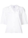 short-sleeve Thank You button-down shirt