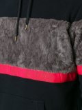 textured stripe hoodie