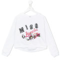 long sleeved bejewelled top