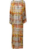 abstract print maxi dress