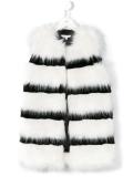 faux fur sleeveless coat 