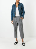 cropped pinstriped trousers