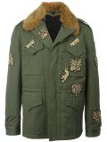 fur collar military jacket 