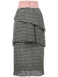 gingham tiered skirt 