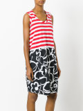 contrast pattern dress