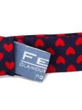 heart print bow tie