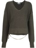 deep V-neck jumper