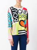 logo print blouse