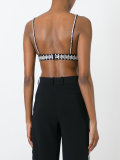 crystal embellished cropped top