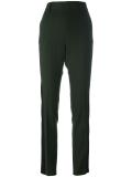colour block high-waisted trousers