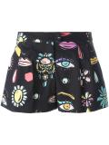 multi-print shorts