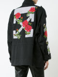 embroidered feature raincoat