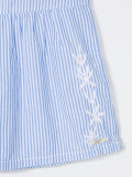 striped frill blouse