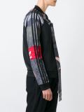 和服印花围巾领套头衫