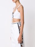 lace-up cropped top