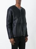 zip front shearling coat