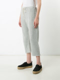 cropped track trousers