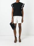 ruffle sleeve T-shirt