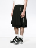 flared side zip shorts