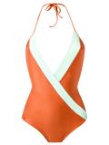 deep V neck swimsuit