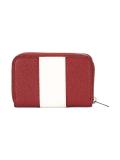 striped zip up wallet