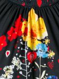花卉印花伞形连衣裙