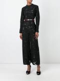 semi sheer wide leg jumpsuit