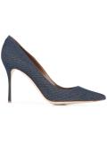 denim stiletto pumps