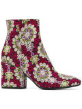 embroidered ankle boots