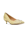 CHARLOTTE OLYMPIA C175125 1303 GOLD WHITE YELLOW ??? Leather/Fur/Exotic Skins->Leather