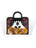 floral motif tote bag 